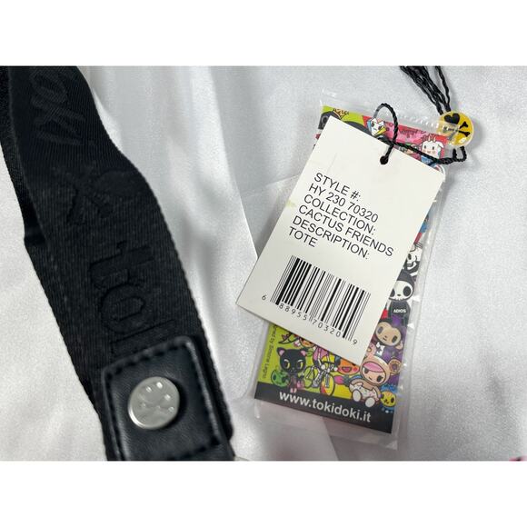 Tokidoki Cactus Friends Zipper Tote Shoulder Bag Purse Bastardino Sandy Rainbow - Picture 11 of 13